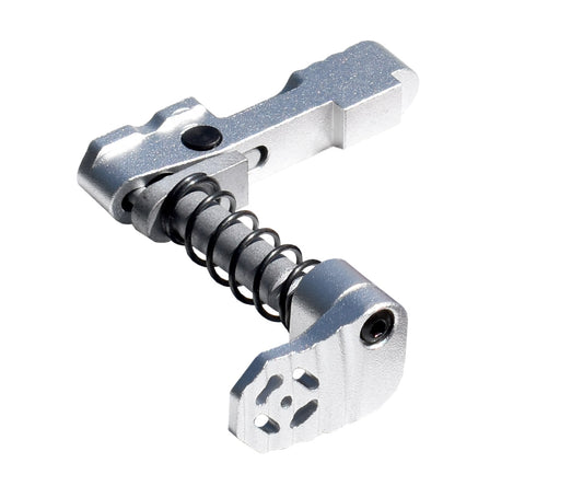 Presma Inc AR-15 Ambidextrous Extended Modular Magazine Release & Catch Button, Silver