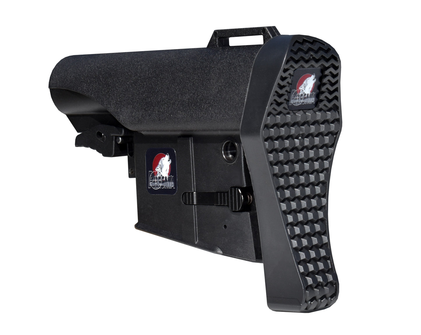 Presma Inc AR15/M16 Mil-Spec Buttstock with Built-In Magazine Carrier.