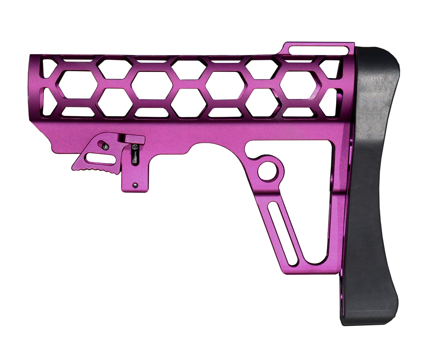 Presma Skeletonized AR Buttstock For 6 Position Mil Spec Tubes, Purple.