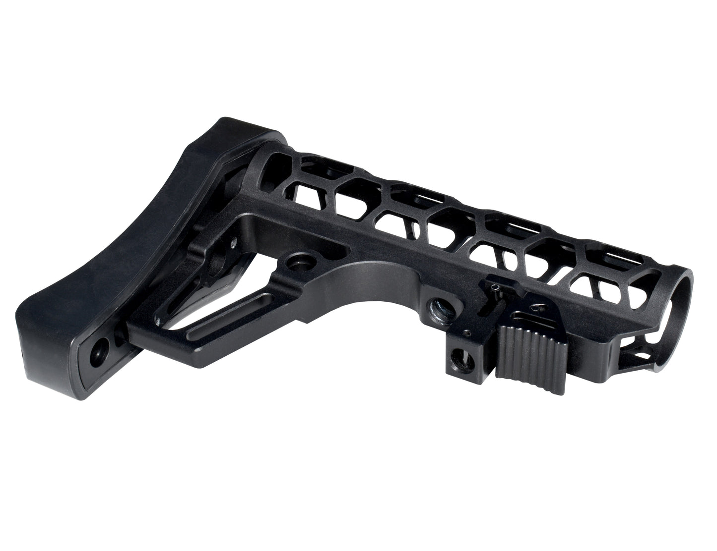 Presma Skeletonized AR Buttstock For 6 Position Mil Spec Tubes, Black.