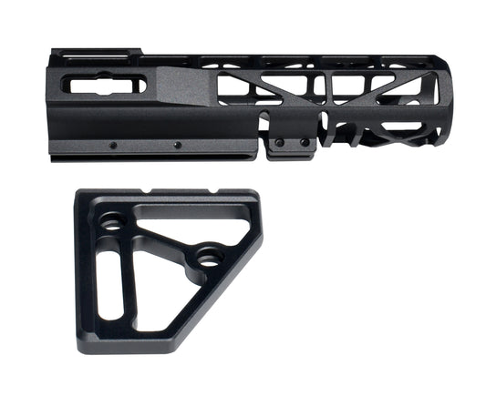 Presma Skeletonized Pistol Arm Brace, Black Anodized Aluminum