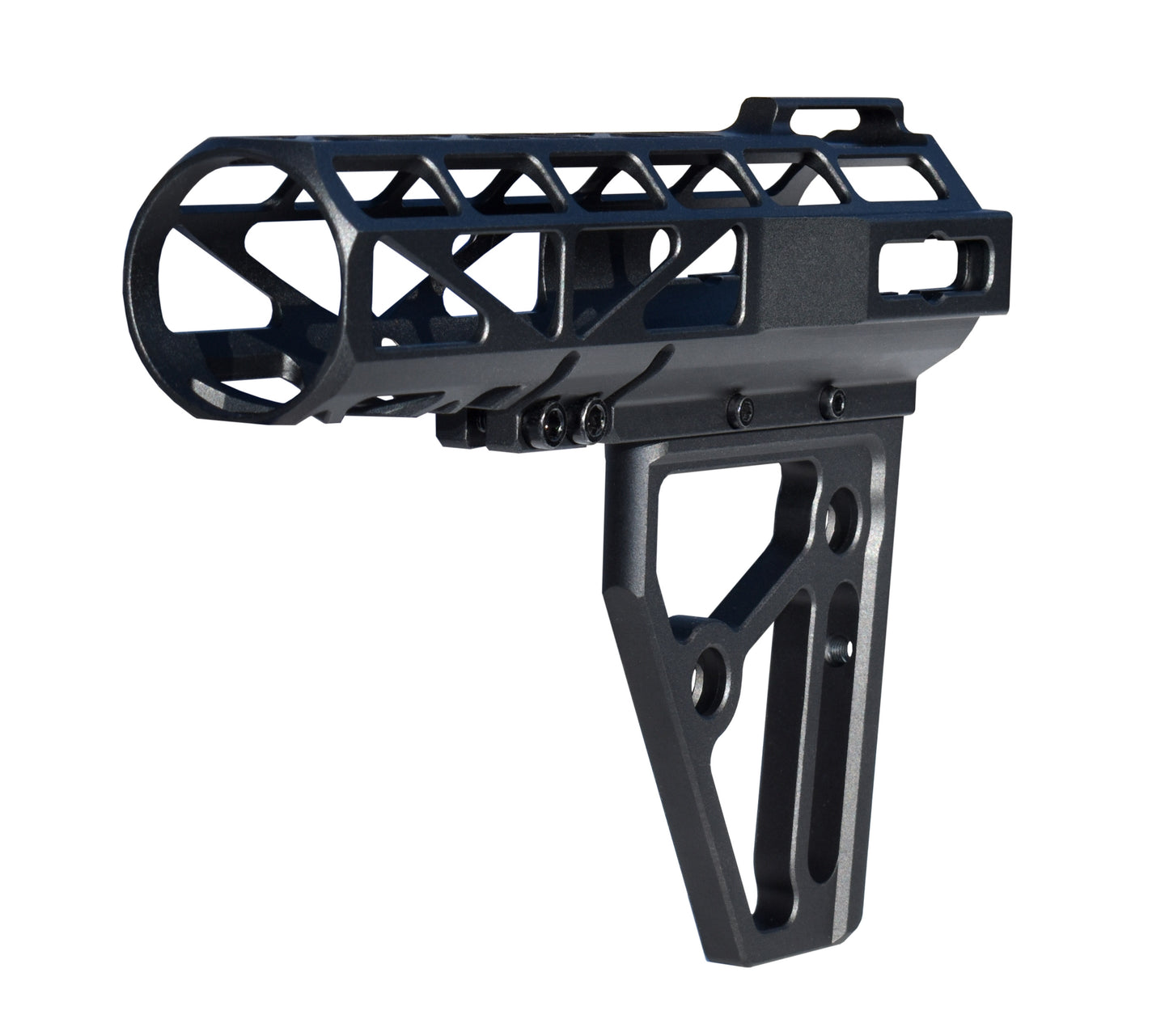 Presma Skeletonized Pistol Arm Brace, Black Anodized Aluminum