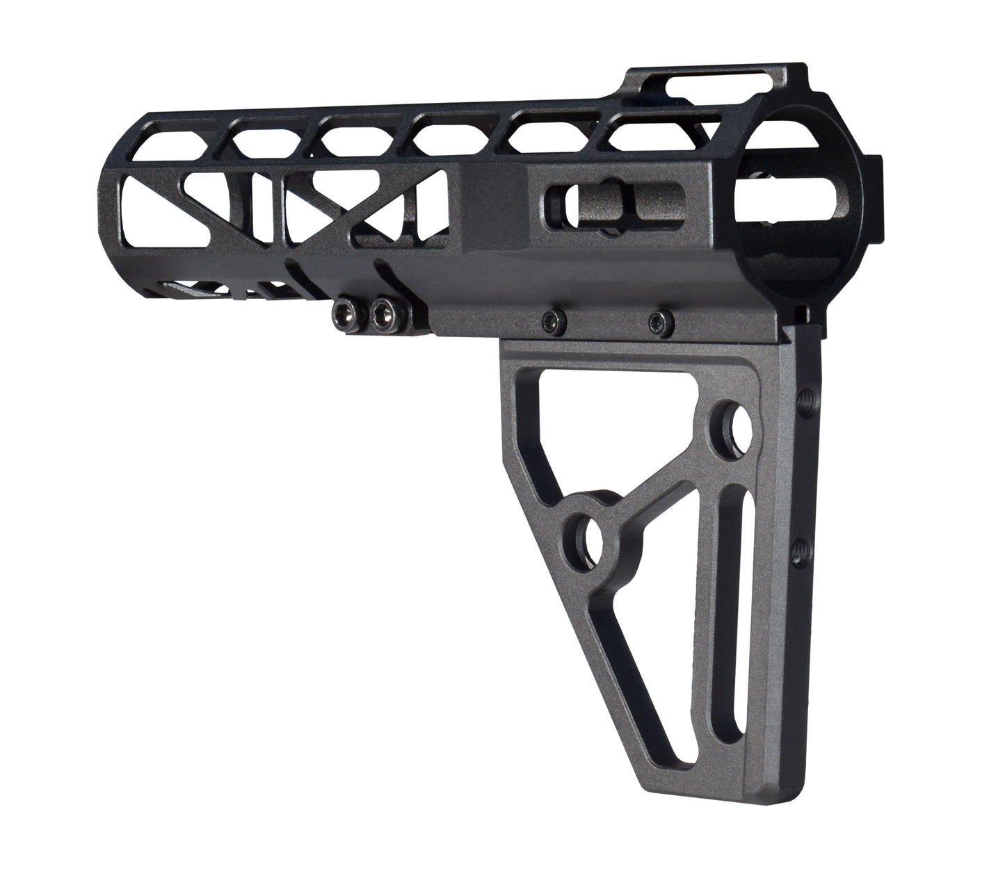 Presma Skeletonized Pistol Arm Brace, Black Anodized Aluminum
