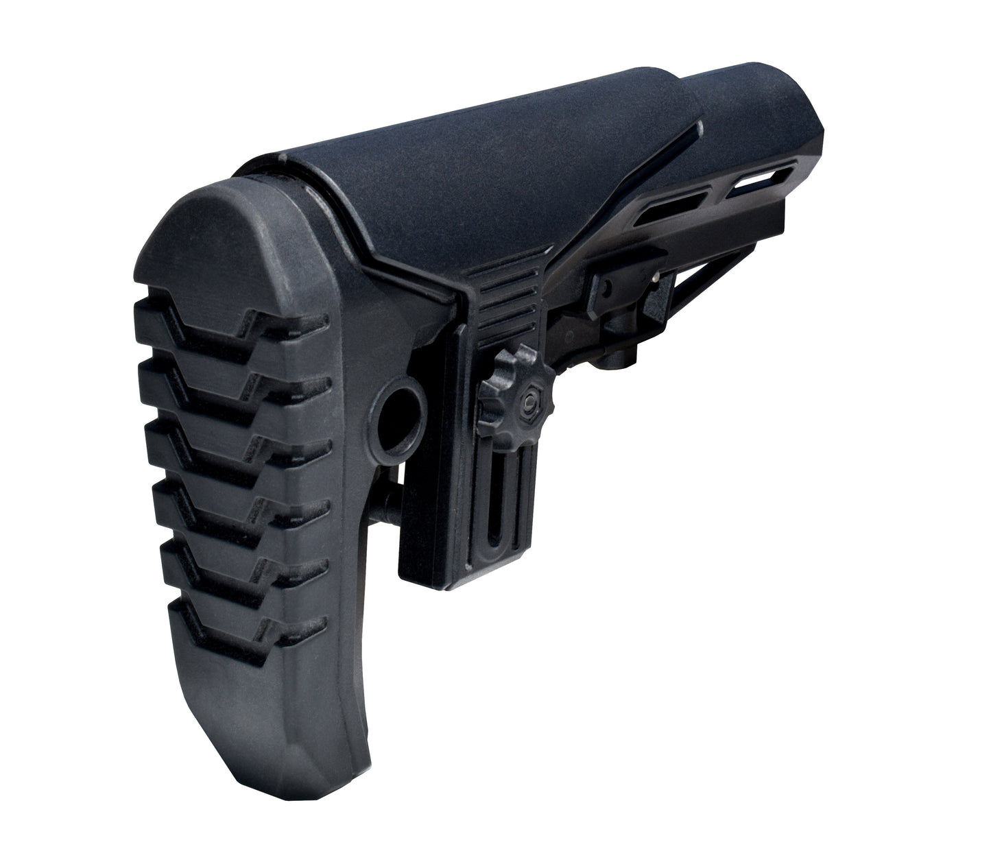 Enhanced Polymer Mil-Spec Buttstock, with Adjustable Cheek Rest and Rubber Pad
