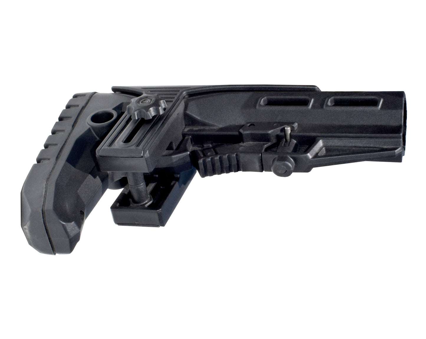 Enhanced Polymer Mil-Spec Buttstock, with Adjustable Cheek Rest and Rubber Pad
