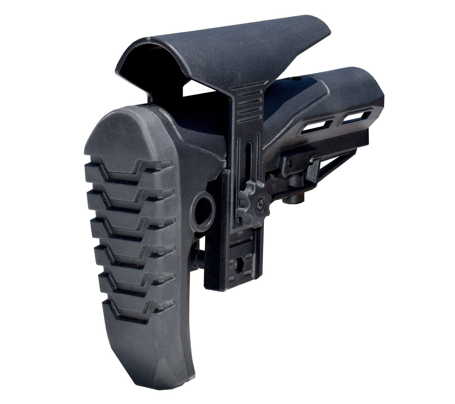 Enhanced Polymer Mil-Spec Buttstock, with Adjustable Cheek Rest and Rubber Pad