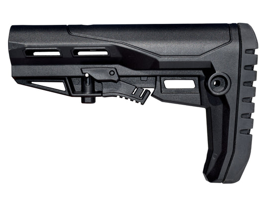 Enhanced Polymer Mil-Spec Buttstock with Thick Rubber Shoulder Pad