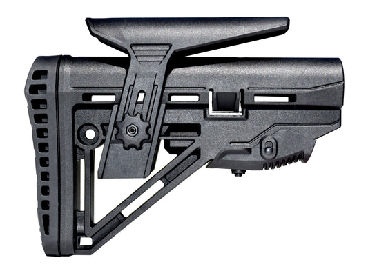 Enhanced Mil-Spec Buttstock, with Advanced Integrated Recoil Dampener, Adjustable Cheek Rest and Cushy Rubber Pad