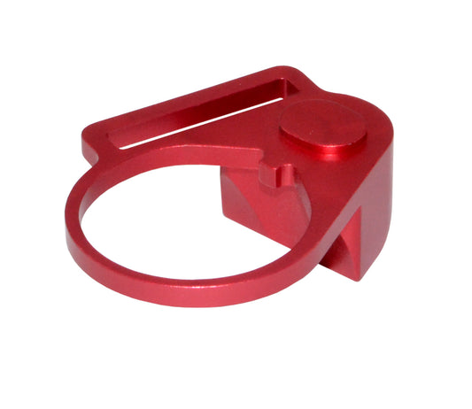 Enhanced Receiver End Plate with 1" Sling Adapter for AR .223/5.56/.308 Buffer Tubes, Red