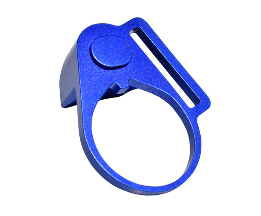 Enhanced Receiver End Plate with Right Hand 1" Sling Adapter for AR .223/5.56/.308 Buffer Tubes, Dark Blue