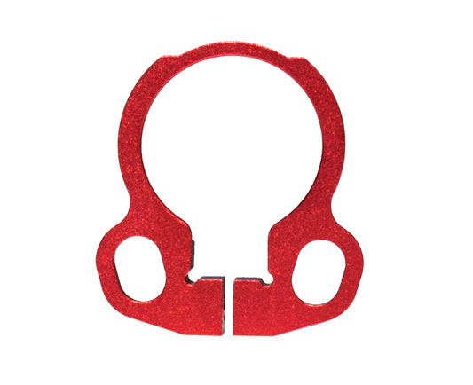 Receiver End Plate with Dual Clip Type Sling Adapter - Red