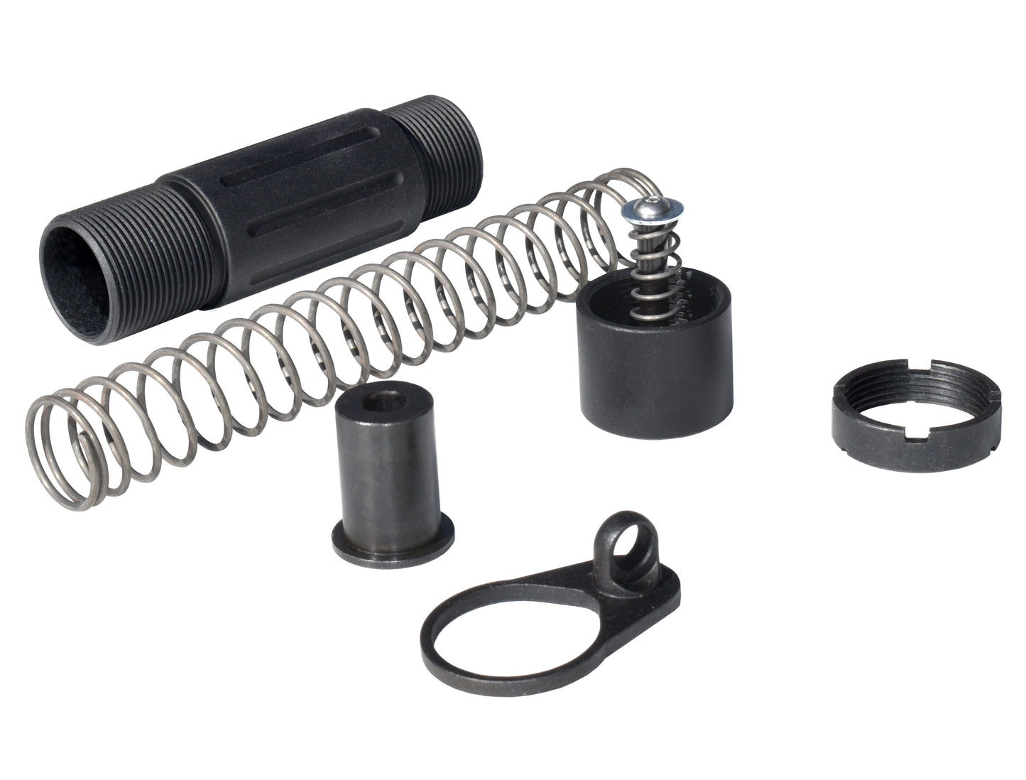 AR 9MM Pistol 3.5" Short Buffer Tube System, Black
