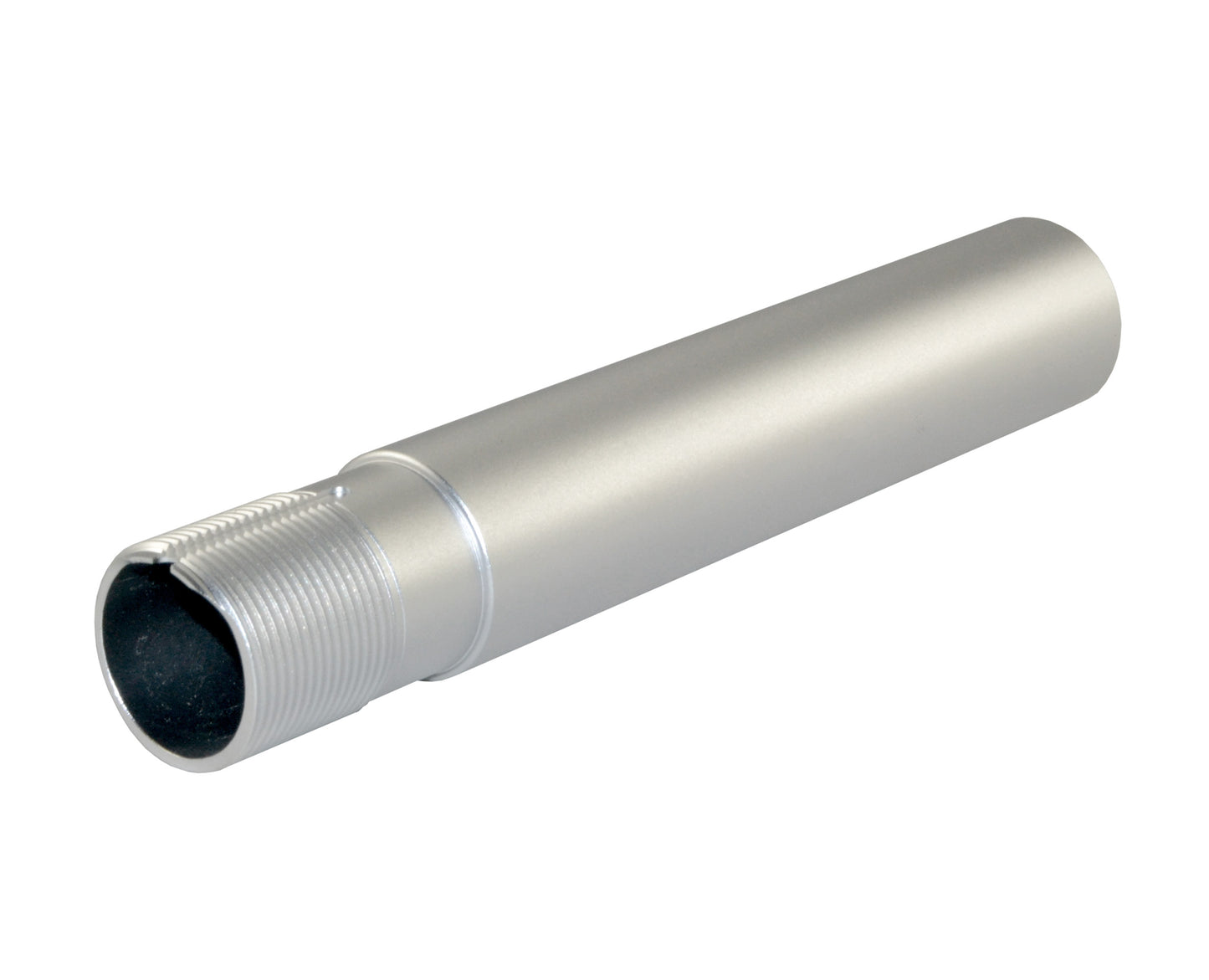 Pistol Length 7.3" Buffer Tube, 1.25" diameter with QR Sling Attachment Hole, Silver Anodized