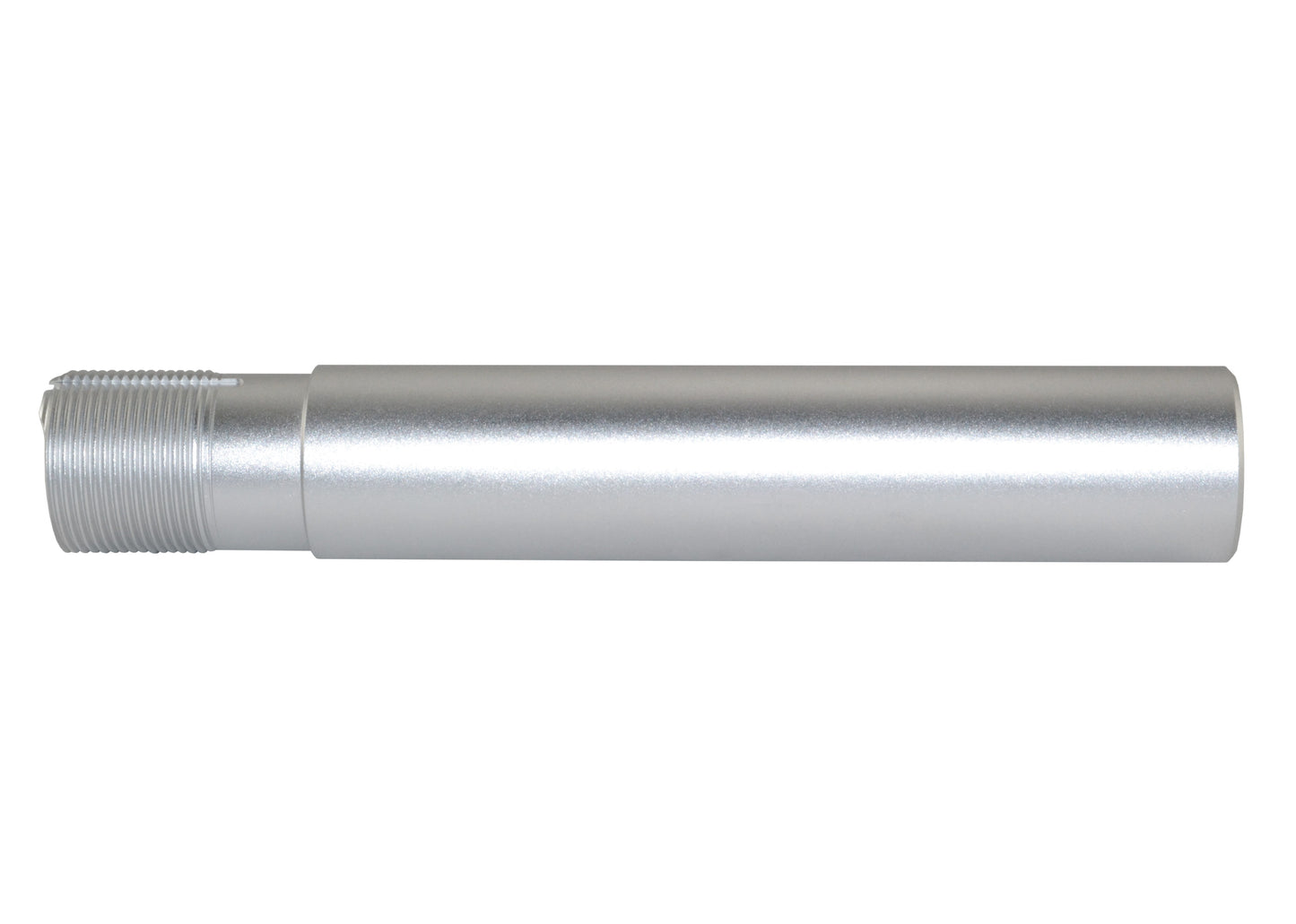 Pistol Length 7.3" Buffer Tube, 1.25" diameter with QR Sling Attachment Hole, Silver Anodized