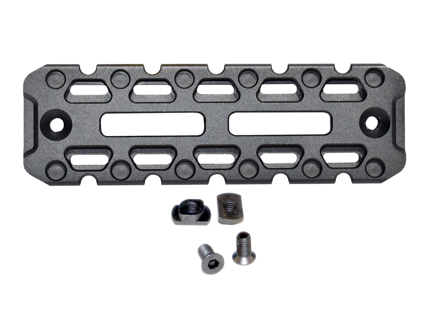 M-LOK to ARCA rail adapter, adds Standard ARCA, R-LOCK, and MRAS QD Adaptors and Mounts, 120mm length