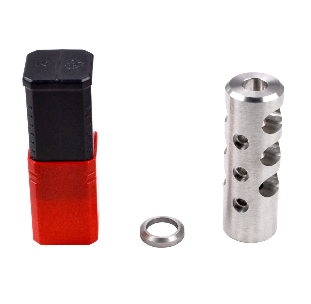 Muzzle Brake Recoil Compensator for AR-10 .LR 308, 5/8"x24 thread, Stainless Steel