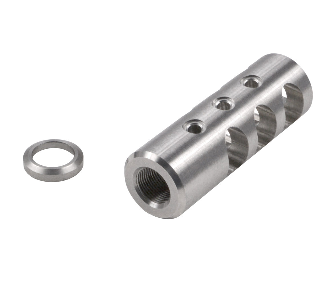 Muzzle Brake Recoil Compensator for AR-10 .LR 308, 5/8"x24 thread, Stainless Steel
