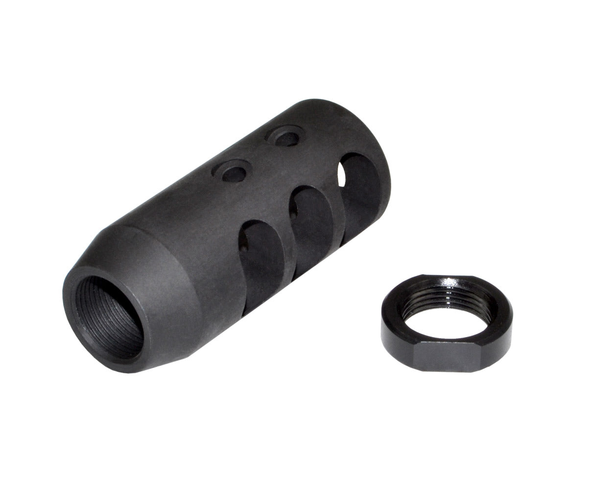 Muzzle Brake Recoil Compensator for AR-15 .223, 1/2"x28 thread, Black Steel
