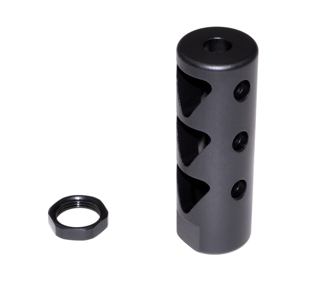 Muzzle Brake Recoil Compensator for AR-15 .223, 1/2"x28 thread, Steel with Black Phosphate finish