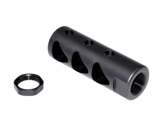Muzzle Brake Recoil Compensator for AR-10 308, 5/8"x24 thread, Steel with Black Phosphate finish