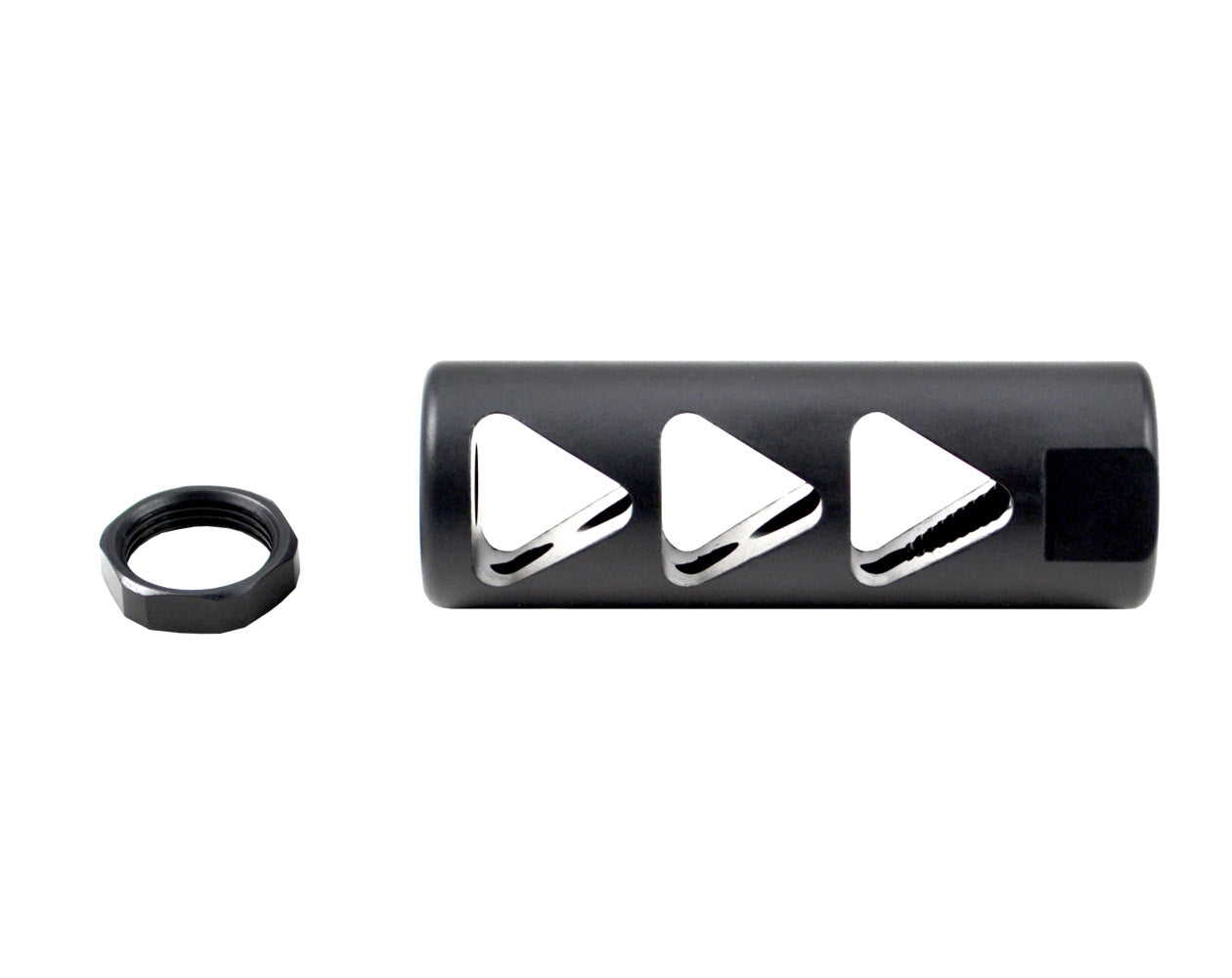 Muzzle Brake Recoil Compensator for AR-15 .223, 1/2"x28 thread, Steel with Black Phosphate finish