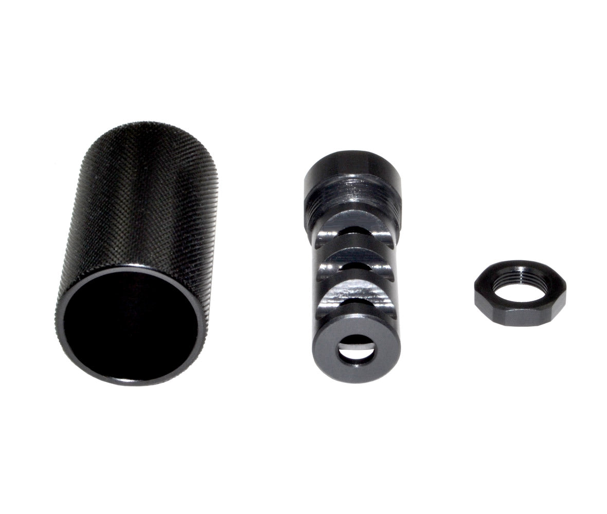 Steel Muzzle Brake with Sound Redirect for AR-15 .223, 1/2"x28 Thread, Steel with Black Phosphate finish