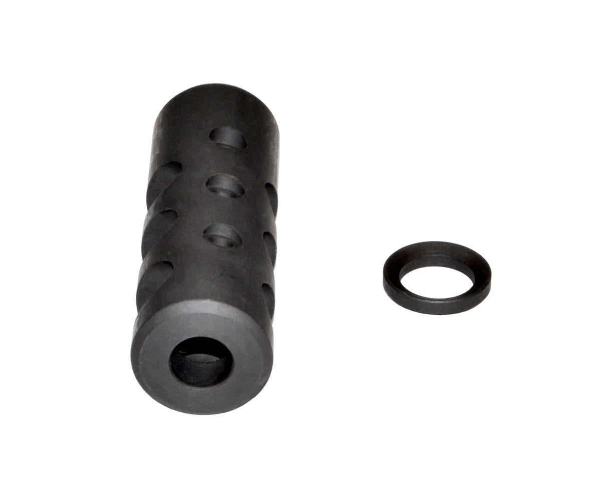 Muzzle Brake Recoil Compensator for 450 Bushmaster or 458 SOCOM, 5/8"x32 thread, Black Steel