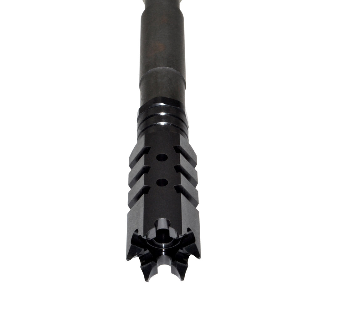 Tactical Competition Muzzle Brake Recoil Compensator for AR-15 .223, 1/2"x28 thread, Steel with Black Phosphate finish