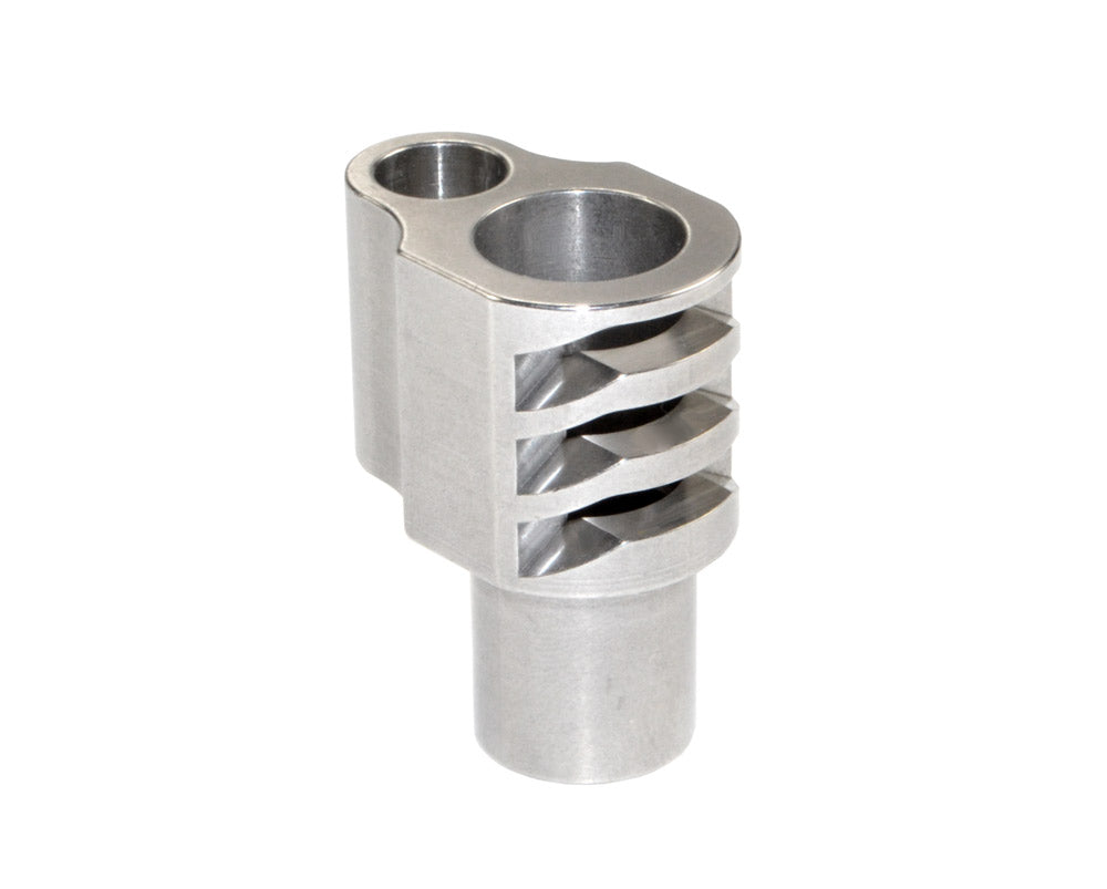 Muzzle Brake Recoil Compensator for 5" 1911 .45 ACP Handguns, Stainless Steel