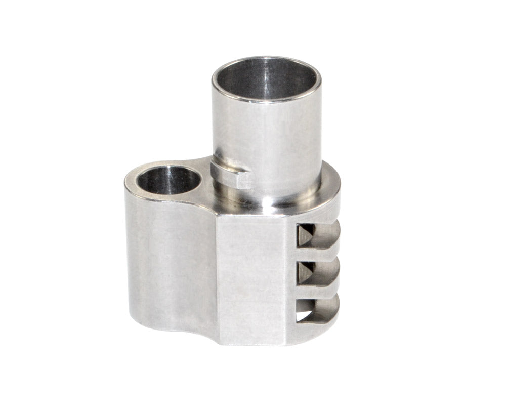 Muzzle Brake Recoil Compensator for 5" 1911 .45 ACP Handguns, Stainless Steel