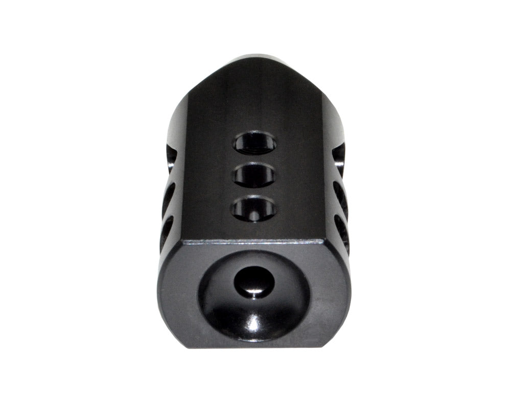 Competition Grade Tanker Muzzle Brake Recoil Compensator for .458 Socom or .450, 5/8"x32 thread, Steel with Black Phosphate finish