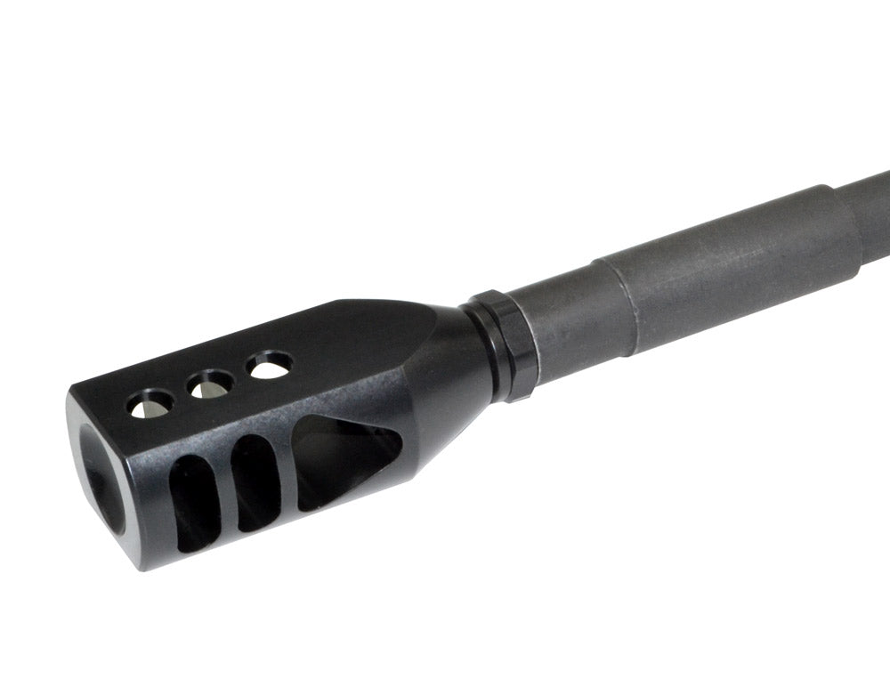 Competition Grade Tanker Muzzle Brake Recoil Compensator for .458 Socom or .450, 5/8"x32 thread, Steel with Black Phosphate finish