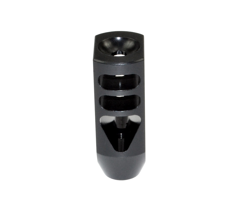 Competition Grade Tanker Muzzle Brake Recoil Compensator for .458 Socom or .450, 5/8"x32 thread, Steel with Black Phosphate finish