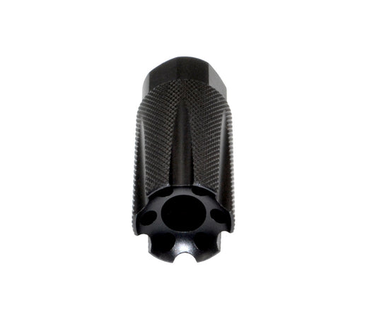 Competition Grade Muzzle Brake Recoil Compensator for AR 10 .308/7.62 NATO, 5/8"x24 thread, Steel with Black Knurled Phosphate finish
