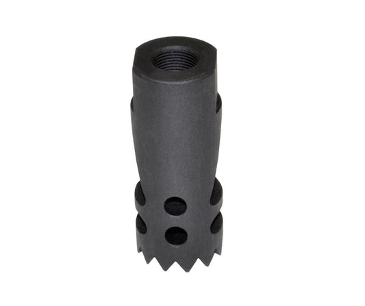Steel Competition Grade Muzzle Brake Recoil Compensator for AR-15 .223, 1/2"x28 thread, Gunmetal Black