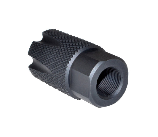 Steel Shorty muzzle brake 1/2″x36 9mm, Black
