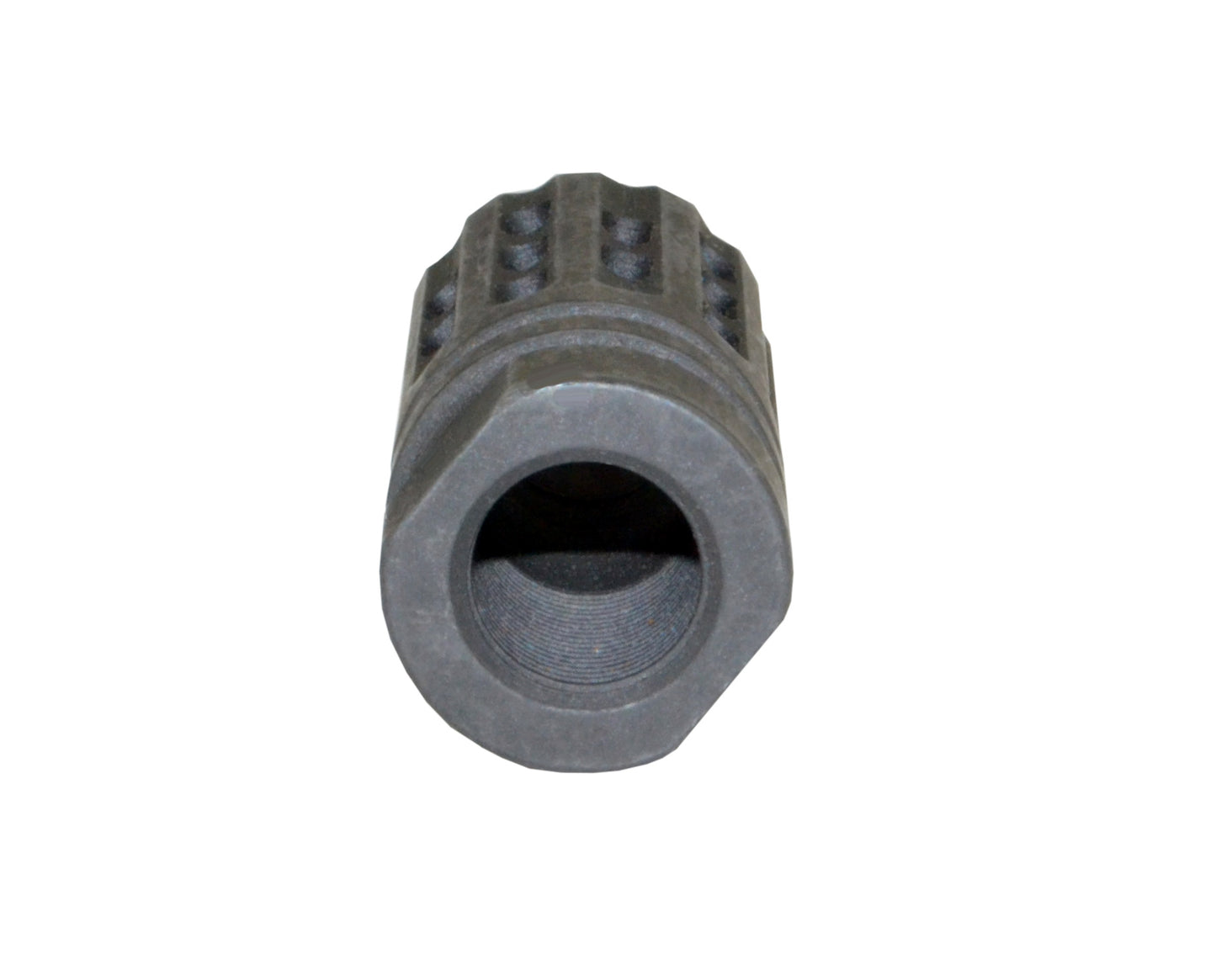 Steel muzzle brake 1/2″x28 .223/5.56 NATO, Gunmetal Grey
