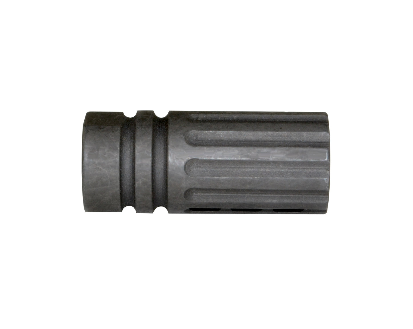 Steel muzzle brake 1/2″x28 .223/5.56 NATO, Gunmetal Grey