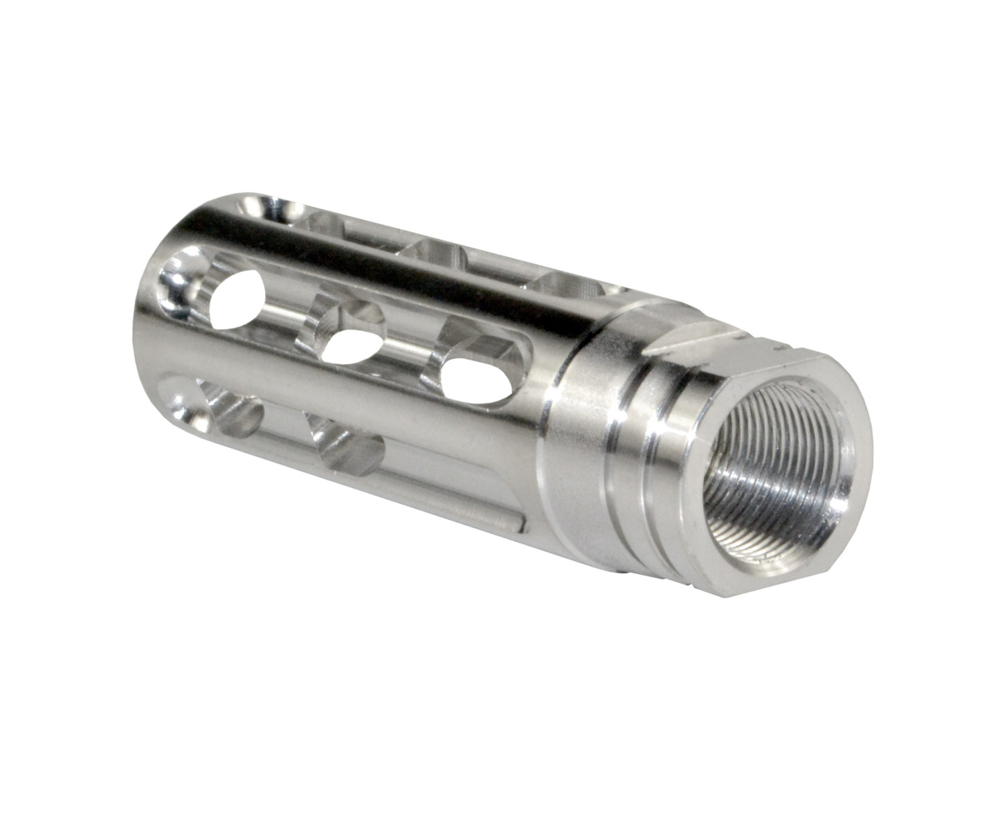 Stainless Steel muzzle brake 5/8″x24 .308/7.62 NATO