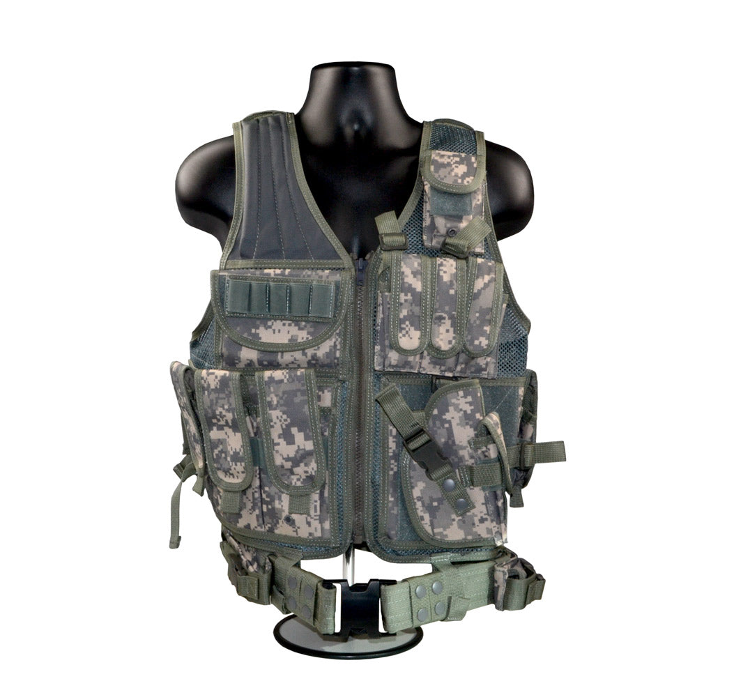 Badass Tactical Multi Function Vest, Dark Green Camoflauge