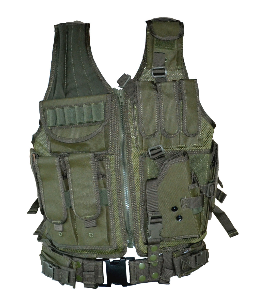 Badass Tactical Multi Function Vest, Dark Green