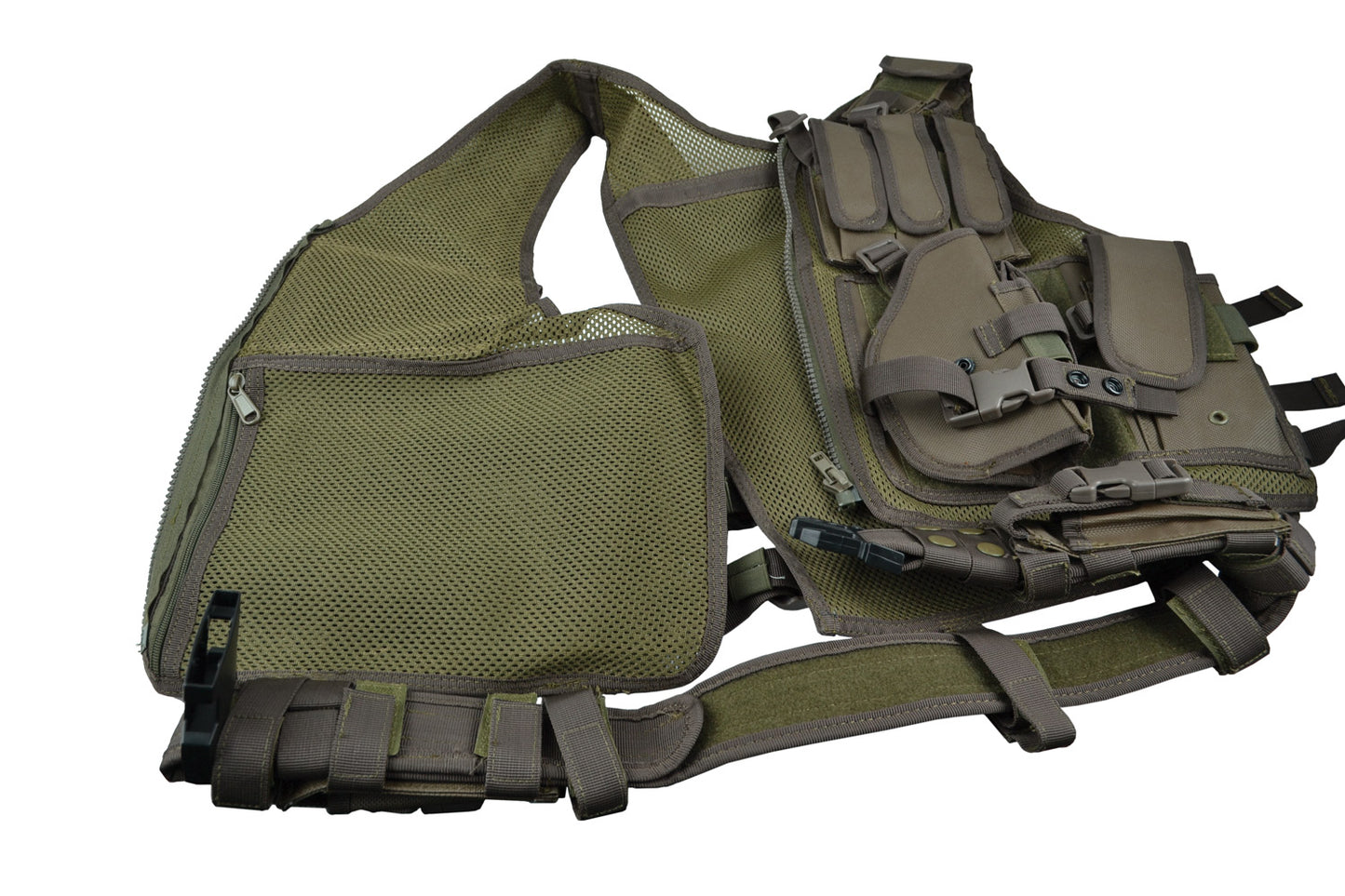 Badass Tactical Multi Function Vest, Dark Green