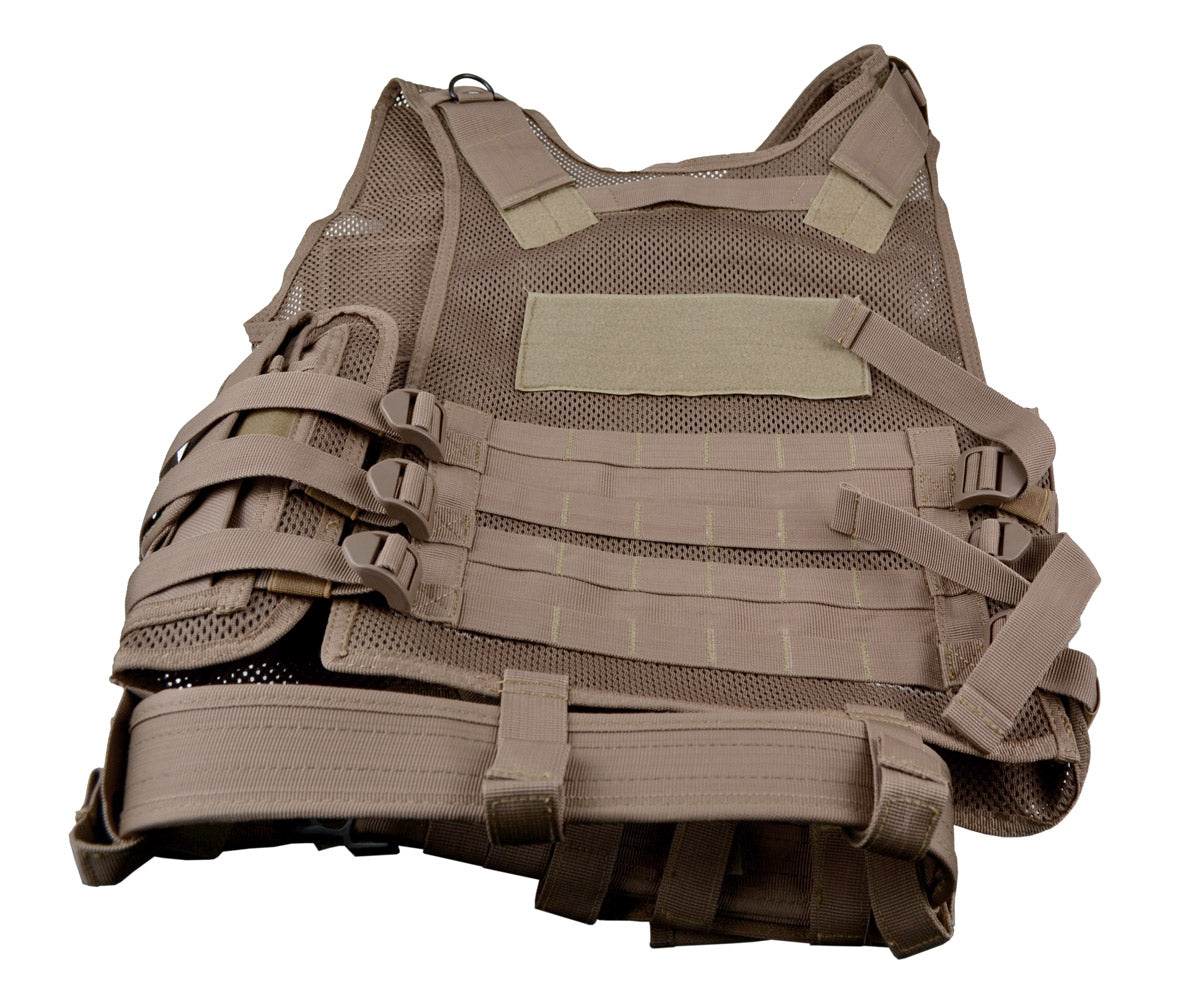 Badass Tactical Multi Function Vest, Tan/Brown