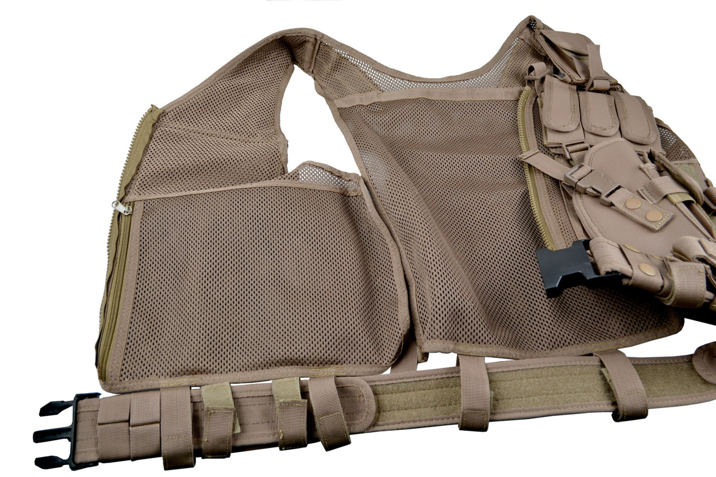 Badass Tactical Multi Function Vest, Tan/Brown