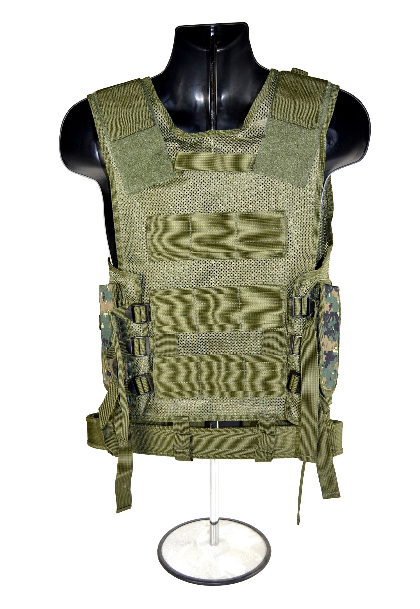 Badass Hunting and Tactical Multi Function Vest, Digital Green Camouflage