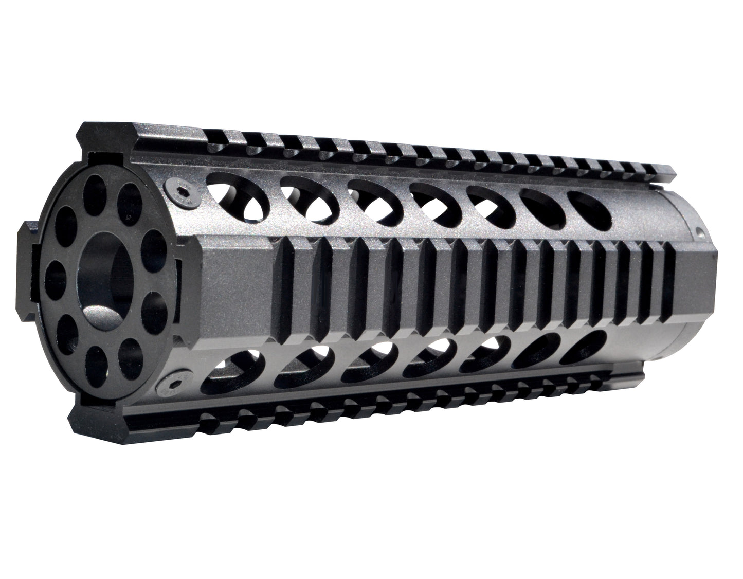 7" Carbine Length Free Float Quad Rail Handguard for AR-15 .223 and 5.56, with End Cap