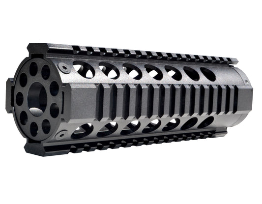 7" Carbine Length Free Float Quad Rail Handguard for AR-15 .223 and 5.56, with End Cap