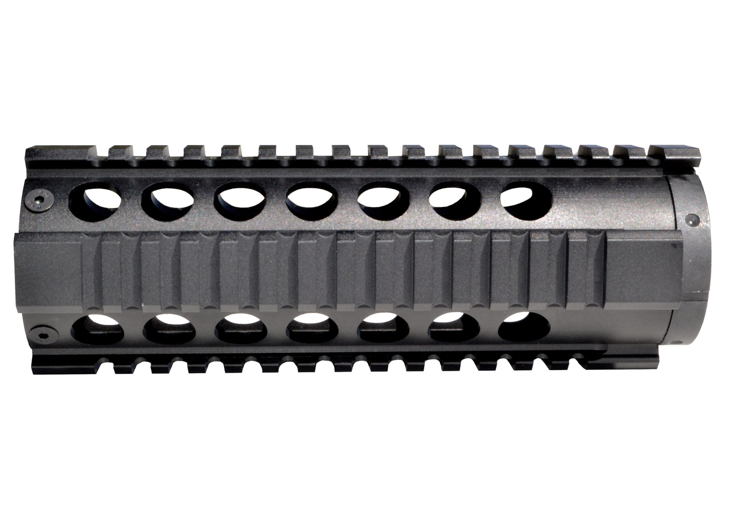7" Carbine Length Free Float Quad Rail Handguard for AR-15 .223 and 5.56, with End Cap