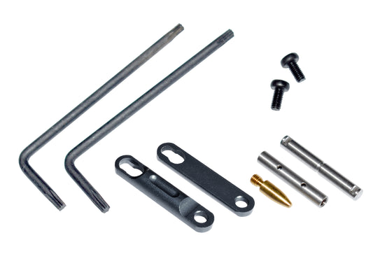 AR Precision Non Rotating Trigger and Hammer Pin and Plate Kit, with Anti Walk Pin and Black Retainer Plates