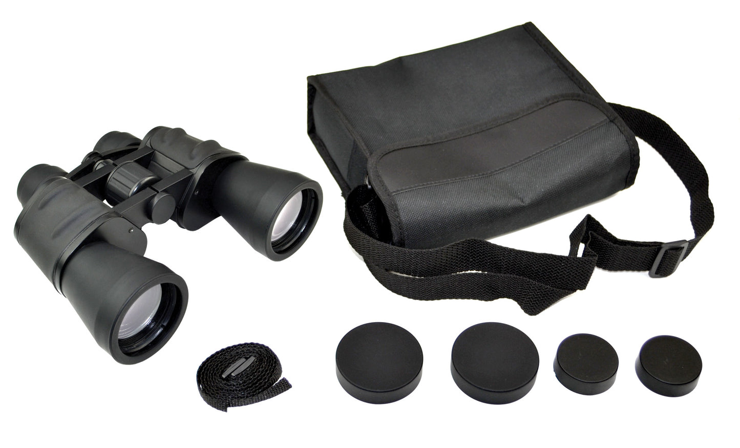 Wide Angle FOV 10X50 Binoculars with Carry Case & Accessories